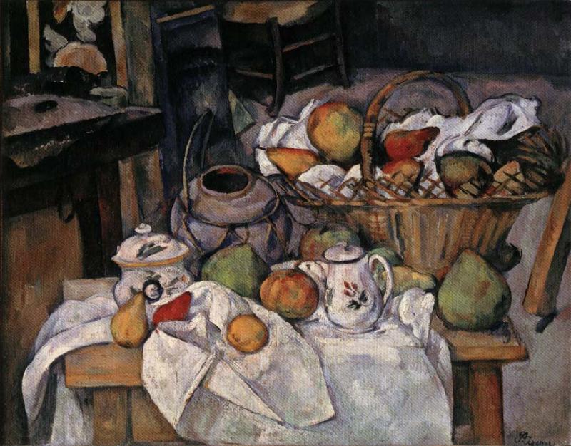Paul Cezanne Still Life with Basket Spain oil painting art